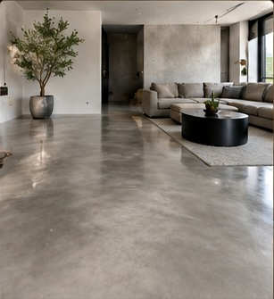 Inspirace: minimalistická šedá dekorativní stěrka v moderním interiéru